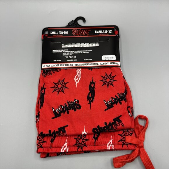 Slip Knot Logo Red Pajama Sleep Pants Small 28-30 NEW - Picture 3 of 3